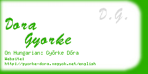 dora gyorke business card