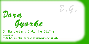 dora gyorke business card